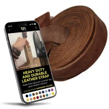 Genuine Top-Grain Leather Strap | 72 Inches Long | 3/4 Inch Wide | 1/8 Inch T...