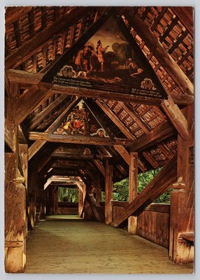 Postcard Spreuerbrucke Bridge in Luzern Switzerland 75A