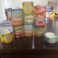 Melissa Doug Let's Play House Grocery Cans Play Food Kitchen Accessory 10 pc Toy