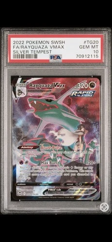 Pokemon 2022 Rayquaza VMAX TG20 Full Art Silver Tempest GEM MINT PSA 10