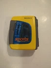 Vintage Walkman Sony Sports Yellow AM/FM Radio Cassette Player WM-FS191 WORKS