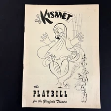 OPENING NIGHT Playbill Dec 3, 1953 - KISMET - Alfred Drake / Richard Kiley