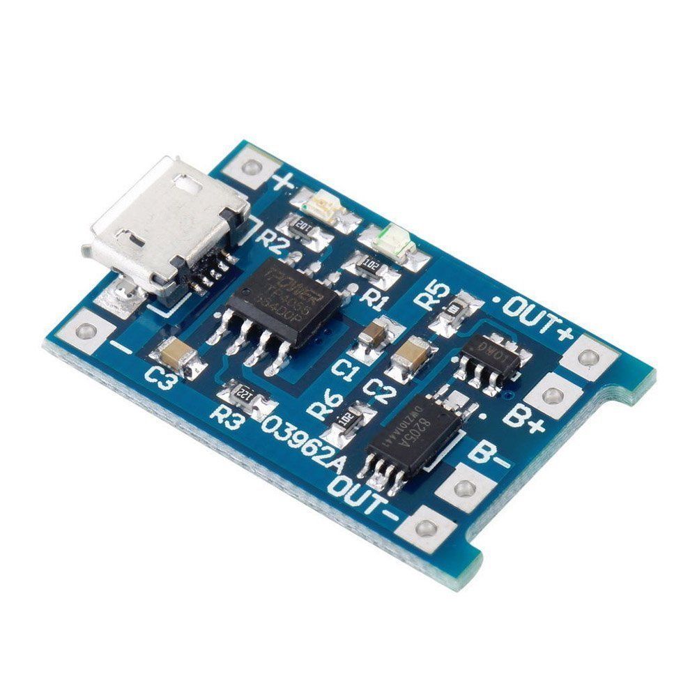 2PCS 5V 1A Micro USB TP4056 18650 Lithium Battery Charging Board
