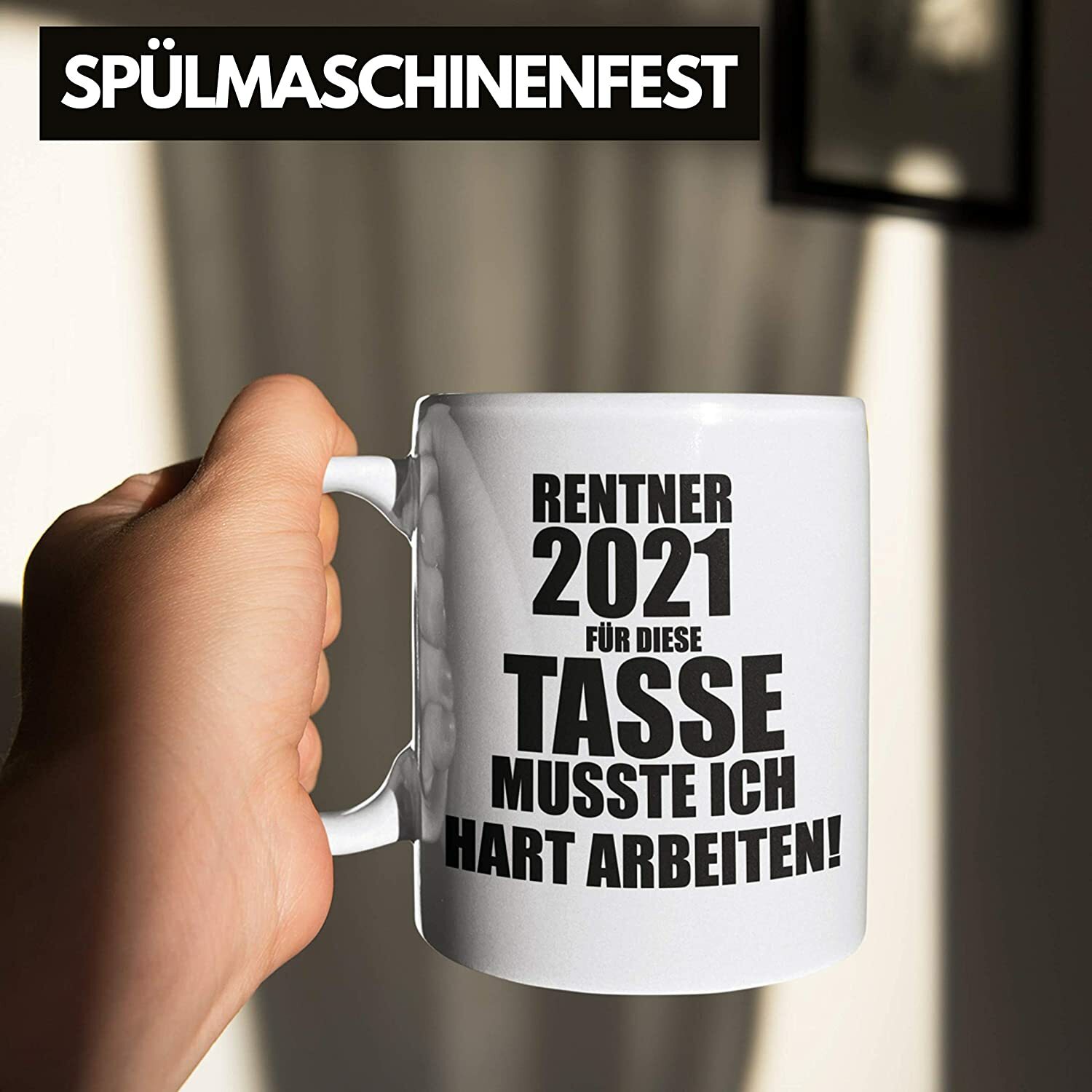 WIENS3D Rentnerin 2025 Tasse – Mit Spruch, 330 Ml, Weiß, Aus Keramik, Spülmaschinenfest, Als Abschiedsgeschenk Für Kolleginnen