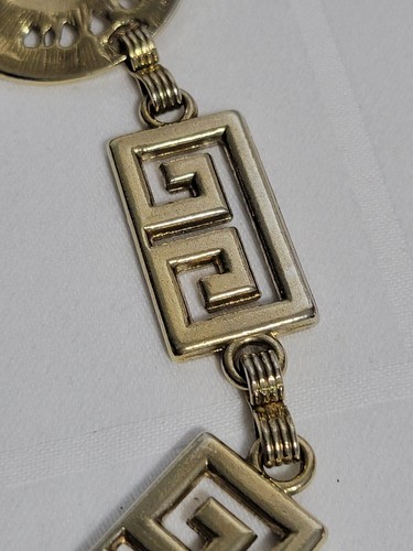 Lion Head Belt Gold Tone Metal Medusa links Vintage - Picture 15 of 18