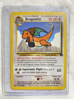 Pokemon DRAGONITE Card BLACK STAR PROMO Set #5 Movie Release WB Stamped  WOTC | eBay
