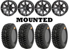 Kit 4 GMZ Ivan IRONMAN Stewart Tires 32x9.5-14 on Frontline 308 Matte Gray FXT