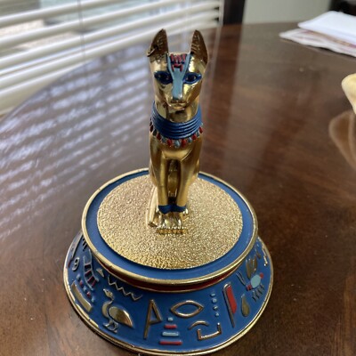 The Franklin Mint Hand Painted Limited Edition Egyptian ''The Sacred Bast Cat