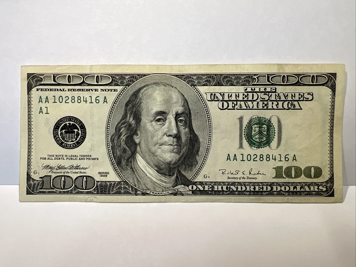 1996 $100 US Federal Reserve Small Notes for sale | eBay