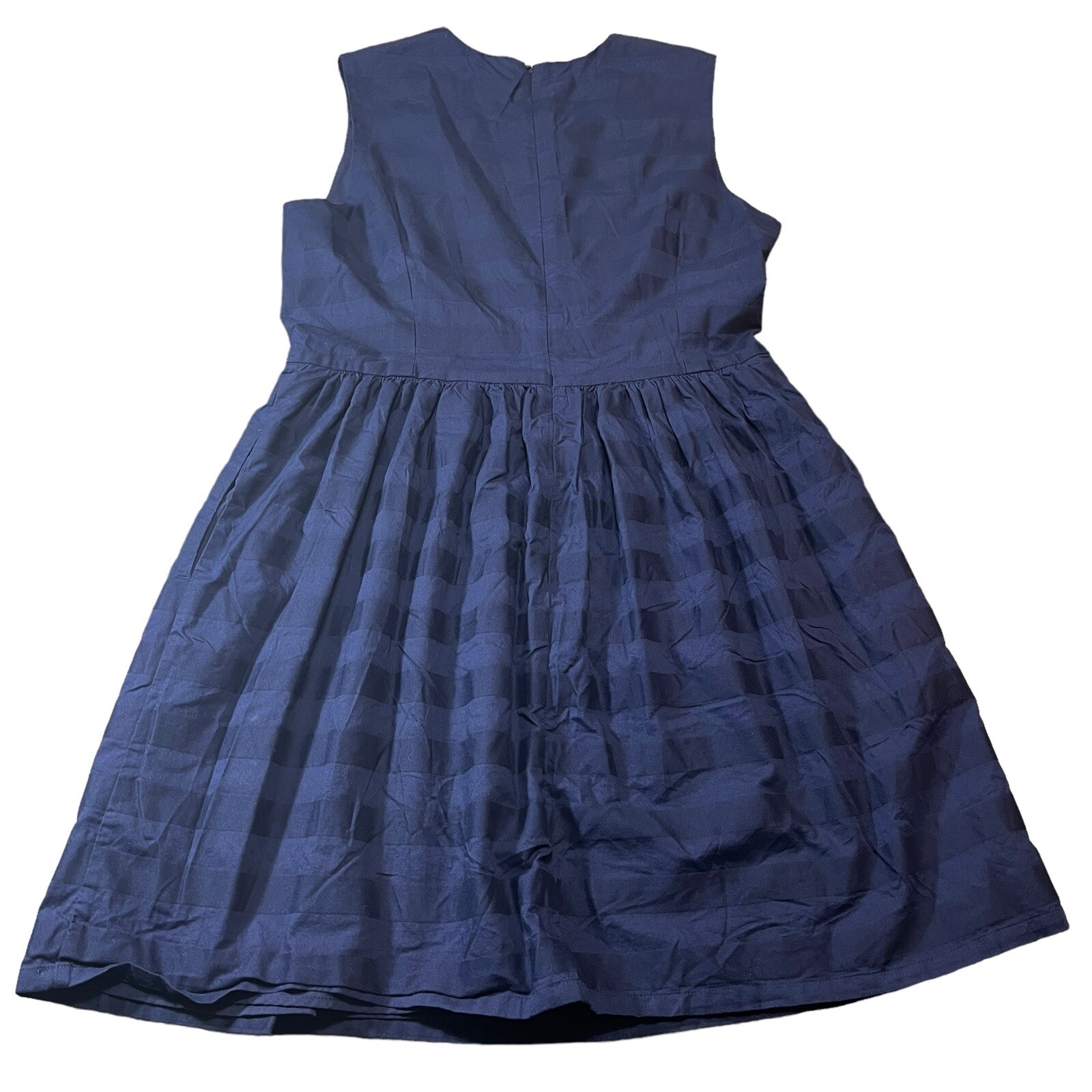 Gap Dress Sz 4 Navy Blue Skater Dress Stripe Uniform Fit & Flare
