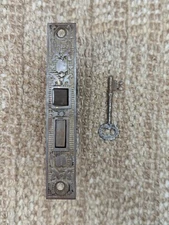 Antique Interior Mortise Lock Door Hardware #5174 With Key