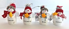 Ganz SNOW ANGEL w/Glow Star Christmas Ornament Name w/"W"/"Z" Pick Girl/Boy Name