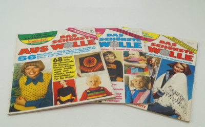 3x  Das schönste aus Wolle, Vintage,   Strick- und Häkelmode, Sonderhefte