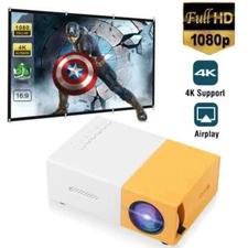 HD 1080P Mini LED Projector Full Portable Video Movie Home Theater Cinema HDMI