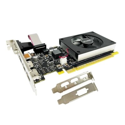 QTHREE GeForce GT 730 4GB DDR3 Low Profile Graphics Card, 2X HDMI, DP, VGA, PCI 