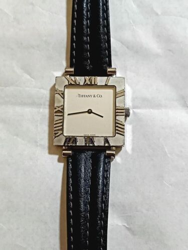 Tiffany & Co ATLAS Watch Silver 925 Automatic New Square 34mm - Afbeelding 1 van 12