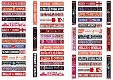 SUBBUTEO 50 ADESIVI PIACENZA TIFOSI & SUPPORTERS per TRIBUNA GRADINATA e CURVA