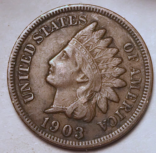 1903 Indian Head Cent Penny FULL LIBERTY VF / XF FREE SHIPPING
