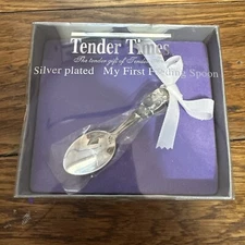 NEW TENDER TIMES SILVER PLATED MY FIRST FEEDING SPOON KEEPSAKE SEALED IN BOX