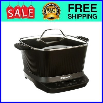 ''Power XL StirMax 7.5 Qt Multi-Cooker with Auto Stir/Shred Paddle and 9 Presets
