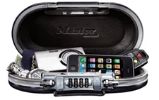 Portable Safe Lock Box Travel Wide Secure Cash Cable Waterproof Shock Absorbing