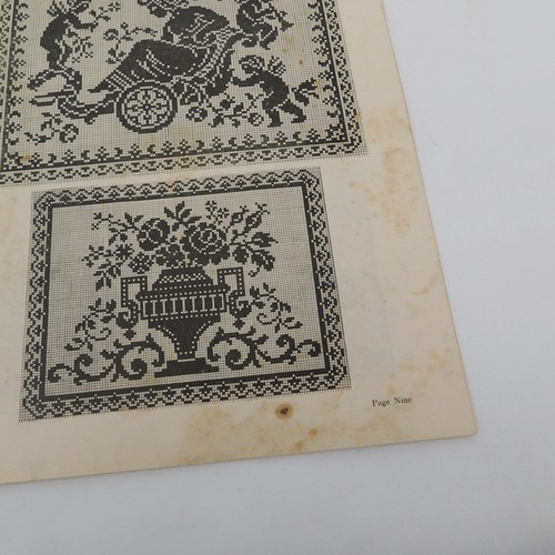 Richardsons New Designs in Filet Crochet Book 14 Silk Company Antique 1917 Extra - Picture 7 of 8