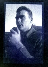 1940s Smoking Pipe WWII War Solider Military Vtg Photo Negative 2.4 x 3.7 I