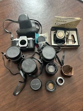 Honeywell Pentax Spotmatic, Multiple Lenses, Golden Crown Exposure Meter