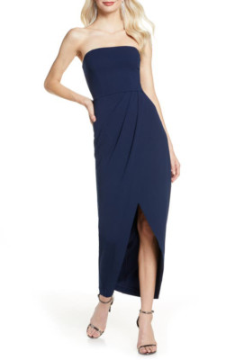 WAYF Angelique Strapless Tulip Hem Dress In Navy WOMENS SIZE XXL XXLARGE NEW