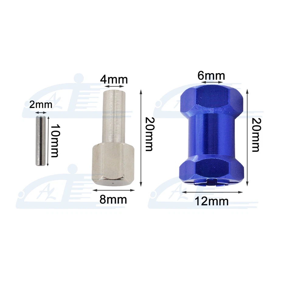 4x 12mm Wheel Hex Hub Drive Adaptor 20mm Extension For 1/10 RC Crawler Scx10 D90 - Image 3 of 4