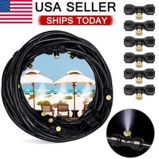 20FT Outdoor Patio Water Mister Nozzle Misting Cooling System Fan Cooler new