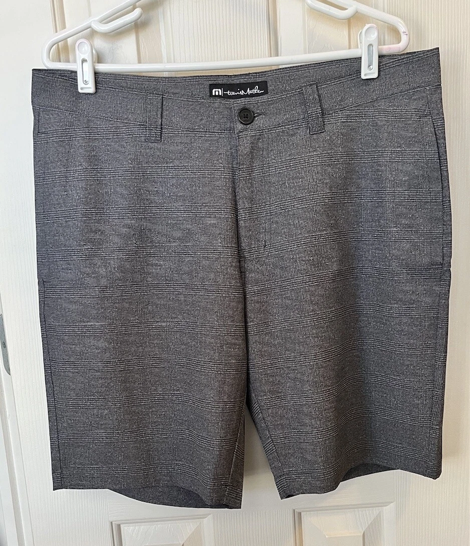 Short de performance lifestyle homme 35 rayures grises Travis Mathew Grommet neuf avec étiquettes