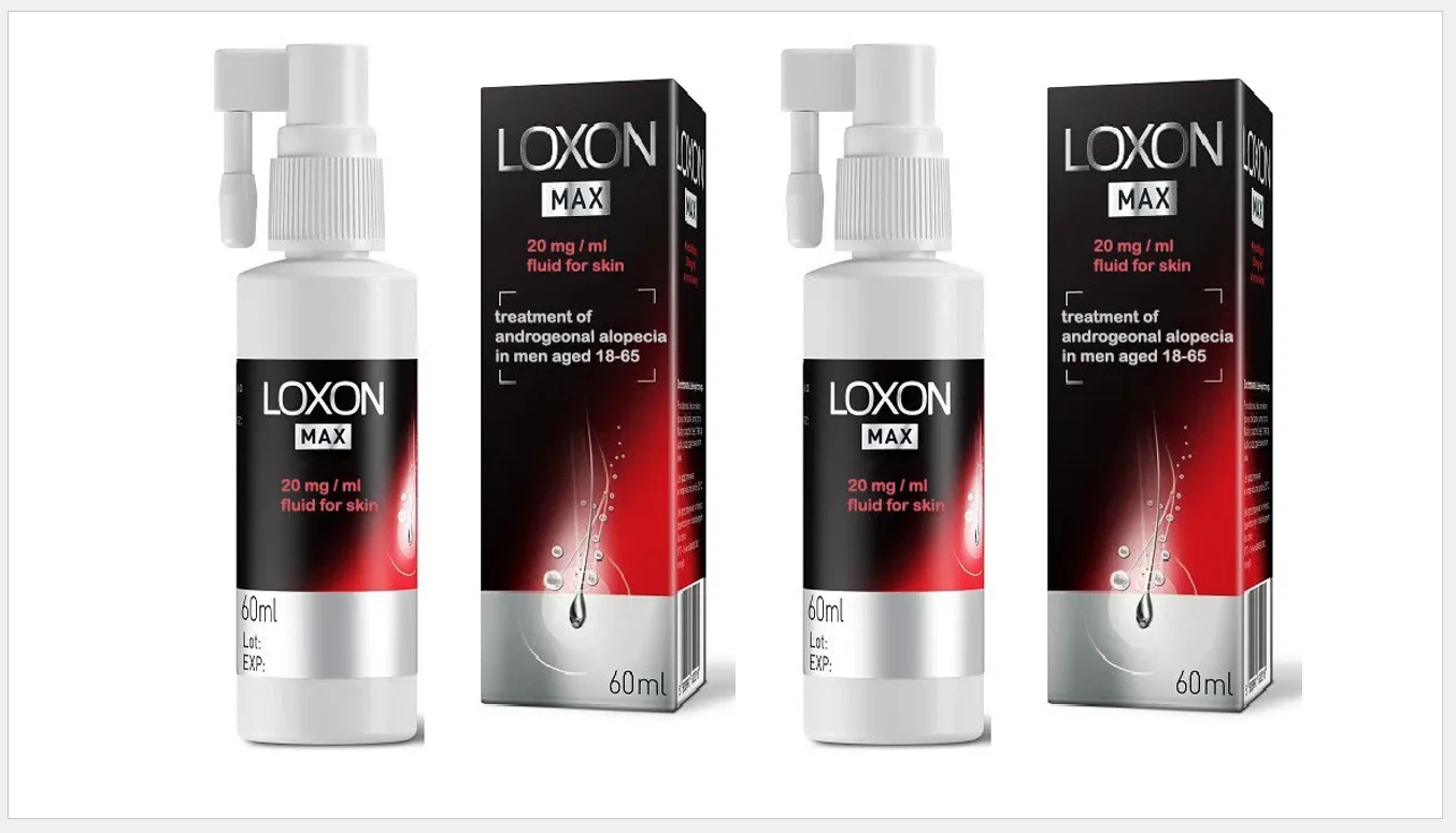 2 x Loxon Max 5% Hair Loss Treatment Solution Spray Serum 60ml UK STOCK
