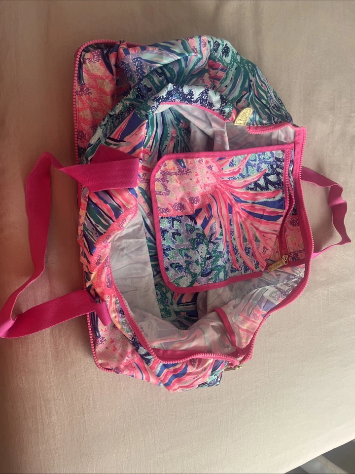 Bolso de Mano Lilly Pulitzer Embalable Estuche Plegable con Cremallera Foto 4 de 4