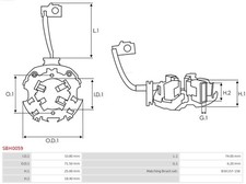 For AS ROZRUSZNIKI I ALTERNATORY SBH0059 BRAND NEW AS-PL STARTER MOTOR BRUSH HO