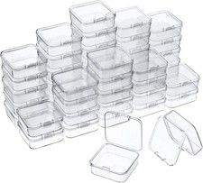 48 Packs Clear Small Plastic Containers 2.12 x x 0.79 in,