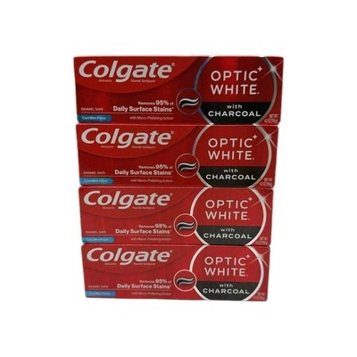 Colgate Toothpaste with Charcoal Cool Mint Paste 4.2 Ounce 4 Pack Exp 10/2027