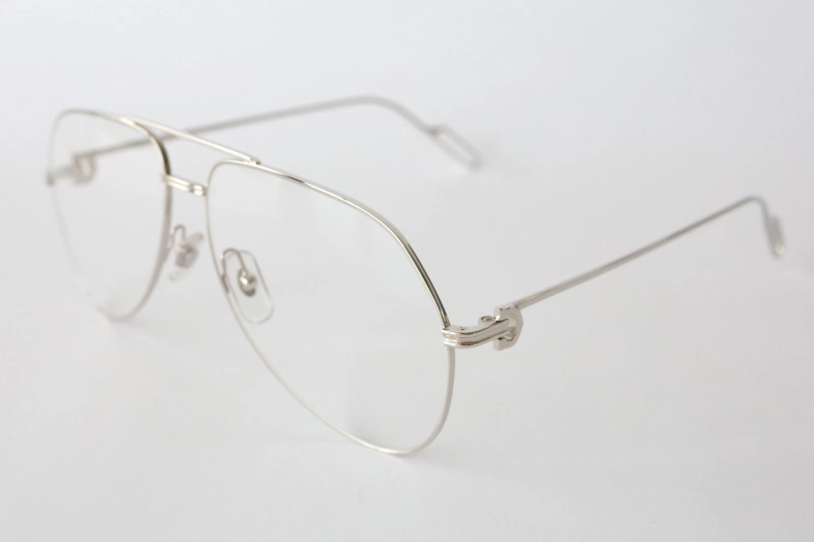 Cartier — New Cartier eyewear optical eyeglasses CT0116O 002 silver aviator