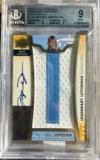2014-15 SP AUTHENTIC BY THE LETTER MICHAEL JORDAN PATCH AUTO 13/15 BGS 9/10 AUTO