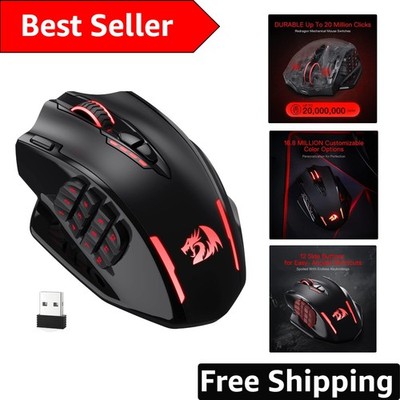 M913 Impact Elite RGB Gaming Mouse: Customizable 16-Button Design, 1ms Response