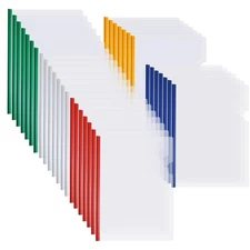 150 Pcs Bulk A4 Clear Report Cover with Sliding Bar 5 Colors Folder Binder