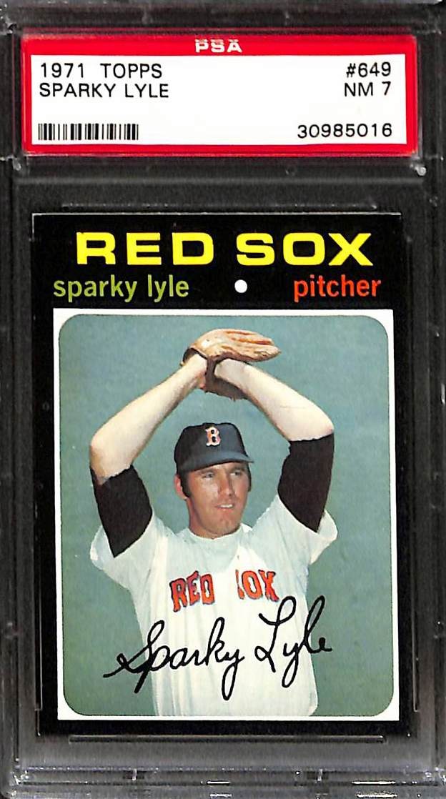 1971 Topps #649 Sparky Lyle PSA 7 NM 30985016