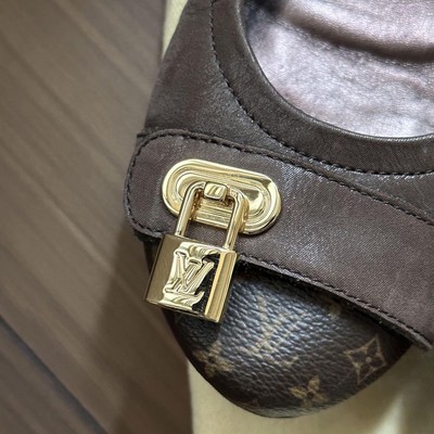靴 Louis Vuitton Monogram Ballet Shoes BK WMNS) LOUIS VUITTON LV Nina Flat Ballerina Shoes 'Black