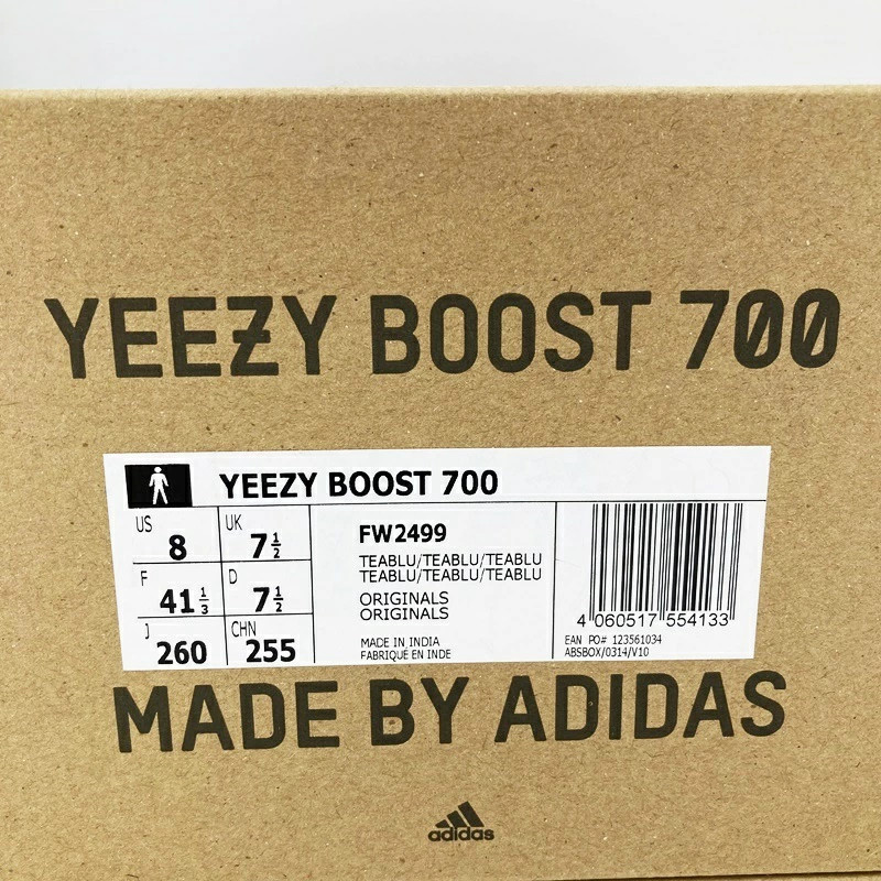 ADIDAS FW2499 YEEZY BOOST 700 TEAL  Gray  26cm thumbnail 13