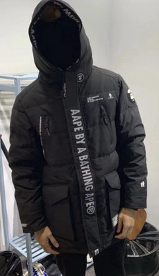 AAPE BY A BATHING APE Men s Black Puffer Jacket XS in men s XXL in kids