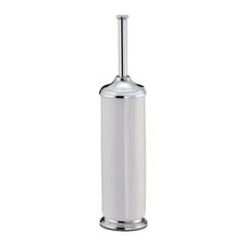 Showerdrape Opera White/Chrome Freestanding Toilet Brush & Holder