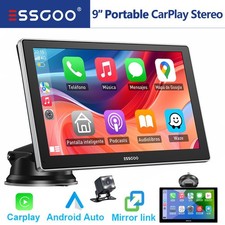 AHD Rückfahrkamera Carplay Android Auto Funk Kabellos USB Mit 9" Tragbar Monitor