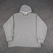Vintage Nike Hoodie Mens XL Gray Center Swoosh Sweatshirt Travis Scott Y2K 00s