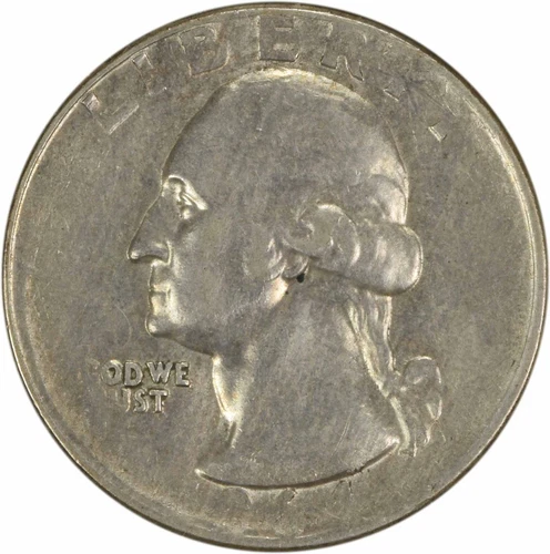 1964 Washington Silver Quarter Struck on Dime Stock AU Uncertified #958