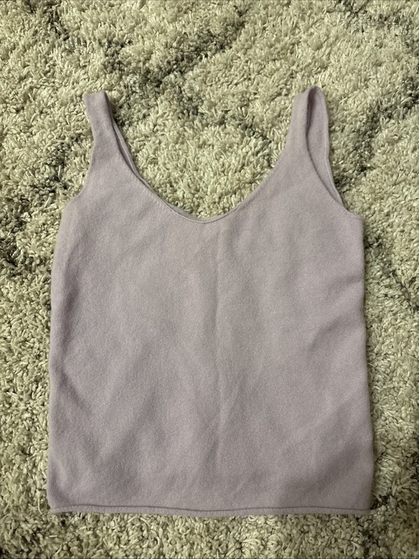 Womens Vince Purple Cashmere Tank Top Size Small